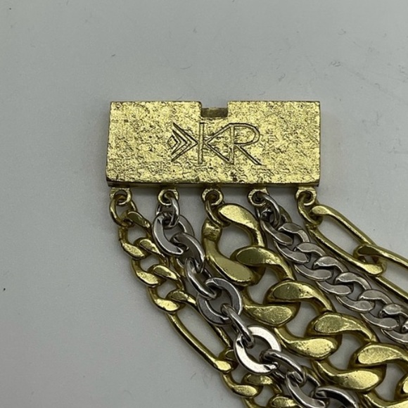 Silpada Vintage Sterling Silver & Brass 5 Strand Chain Bracelet (KR Collection) - Picture 8 of 8